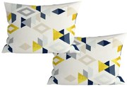 2 db díszpárnahuzat szett mikroszálas GEOMETRICA 50x70 cm, színes kivitel