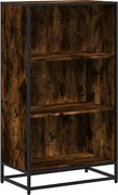 vidaXL füstös tölgy színű szerelt fa könyvszekrény 60x35x107,5 cm