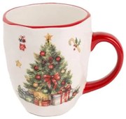 Karácsonyfás karácsonyi kerámia bögre - 300 ml