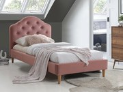 Kárpitozott ágy CHLOE VELVET 90x200 cm régi rózsaszín