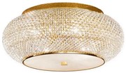 Ideal Lux - Kristály mennyezeti lámpa PASHA 10xE14/40W/230V átm. 55 cm arany