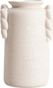 Mare váza homokszínű kivitelben, copfokkal 15x13x24 cm Homla