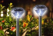 4 db napelemes LED gyémánt világítás hideg fehér 34,5 cm