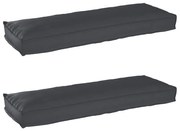 Raklap párna készlet 2 pcs Fekete 120 x 40 x 8 cm Oxford szövet