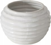 Kerámia Váza Fehér Repedt Dekoratív Kézi Készítésű Nanny 25X17 CM