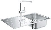 GROHE 31573SD1 - Konyhai mosogató szett K500 csepegtetővel és A csapteleppel, 86×50 cm, rozsdamentes acél