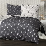 4Home Reindeer pamut ágyneműhuzat, 160 x 200 cm, 70 x 80 cm, 160 x 200 cm, 70 x 80 cm