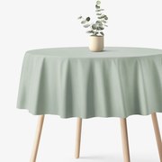 Goldea kör alakú pamut terítő - zsálya színű Ø 150 cm