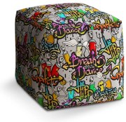 Cube zsámoly graffiti, színes