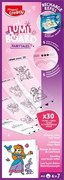 Kreatív rajzkészlet, kiegészítő sablon, tündérmese, MAPED CREATIV Lumi Board (IMAC907096)
