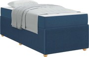 vidaXL Ágykeret matracmal Kék 80 x 200 cm szövet