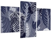 Kép - Kék zebrák (90x60 cm)