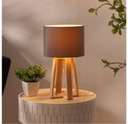 Atmosphera - Asztali lámpa MOLU 1xE27/25W/230V fenyő/szürke