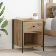 Éjjeliszekrény 2 pcs kézműves tölgy 40 x 42 x 50 cm Faanyag