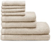 Bézs gyorsan száradó pamut törölköző és fürdőlepedő készlet 8 db-os Quick Dry – Catherine Lansfield
