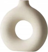 Shein Minimalista Váza Bézs Kerek Fülbevaló