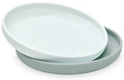 Kék szilikon gyerek tányér készlet 2 db-os ø 18,5 cm Petroleum – Cam Cam Copenhagen
