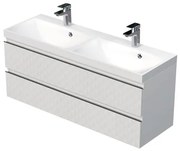 Fürdőszobaszekrény mosdóval SAT Cube Way 120x47,5x40 cm fehér matt CUBE3D1202ZB