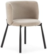 Bézs kárpitozott étkezőfotel szett 2 db-os Ginny – MOME