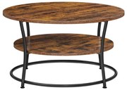 ELDUR dohányzóasztal barna/fekete