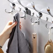 Fali ruhaakasztó 12 fogantyúval Rozsdamentes acél