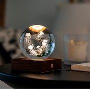 Asztali lámpácska 3D lézerrel készült mintával, többféle - Gingko Motiv: medúza