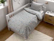 Krepp ágynemű kiságyhoz Renforcé PINTURA szürke Ágyneműhuzat mérete: 45 x 65 cm | 90 x 140 cm