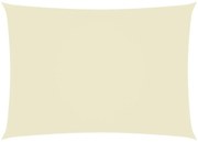 krémszínű téglalap alakú oxford-szövet napvitorla 3 x 5 m
