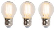 3 db E27-es szabályozható LED gömbizzó készlet P45 5W 470lm 2700K
