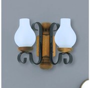 Brilagi - Fali lámpa RUSTIC 2xE14/40W/230V bükkfa