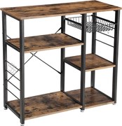 Konyhai állvány kihúzható kosárral TAYLOR 84x90 cm, rusztikus barna