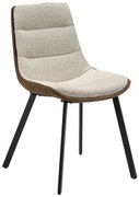 MAZZONI EXPORT IDA Krémszínű Barna (Monza 90/Preston 22 szövet) - MODERN KÁRPITOZOTT BOUCLÉ SZÉK LOFT NAPPALIBA/ÉTKEZŐBE