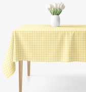 Goldea teflonos asztalterítő - sárga kockás 80 x 80 cm
