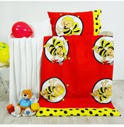 EMI méhecskés piros gyerek ágyneműhuzat, Párna 70x90