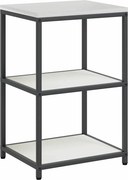 vidaXL Konyhai Tárolás polcokkal tárolóval Fehér 60 x 50 x 92 cm Acél