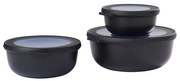 Élelmiszertartó doboz szett 3 db-os Nordic black – Mepal