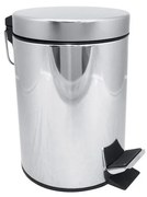 Szemetesvödör 17x25,5 cm, rozsdamentes acél/ezüst