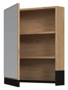 Stokes tükrös fali szekrény 60 cm, ezüst / arany tölgy