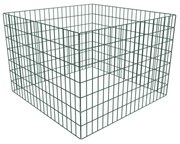 négyzet alakú rácsos komposztáló 100 x 100 x 70 cm