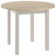 Adam étkezőasztal - 80 cm átmérő, cremona tölgy / krém
