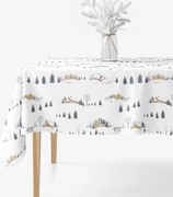 Goldea karácsonyi teflonbevonatú asztalterítő - téli táj 80 x 80 cm