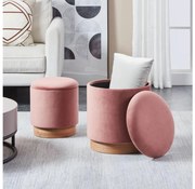 Eglo 424031 - KÉSZLET 2x Taburet MASHIKE átm. 30,5/37 cm rózsaszín