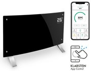 Klarstein Bornholm Curved Smart, konvektor, 2000 W, vezérlés applikáción keresztül, fekete