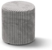 Világosszürke kordbársony puff Dia – Micadoni