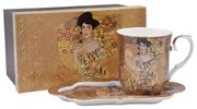 Klimt porcelán bögre hosszúkás aljjal díszdobozban - 360 ml - Adele Bloch