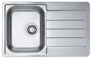 ALVEUS 1069147 - Mosogató LINE 79x50 cm matt acél/szatén