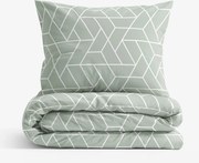 Goldea pamut ágyneműhuzat - mozaik minta, zsálya alapon 140 x 200 és 70 x 90 cm