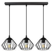 Csillár zsinóron CEED 3xE27/60W/230V fekete