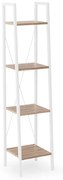 Könyvespolc NARVIK 148x34 cm fehér/tölgy sonoma