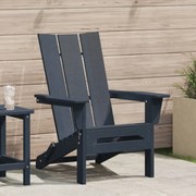 összecsukható Adirondack szék tengerészkék 74.5x80.5x90 cm HDPE